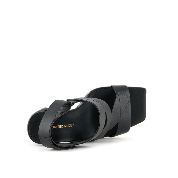 United Nude Zuma Straps Hi Black Sandały Damskie na Obcasie Black
