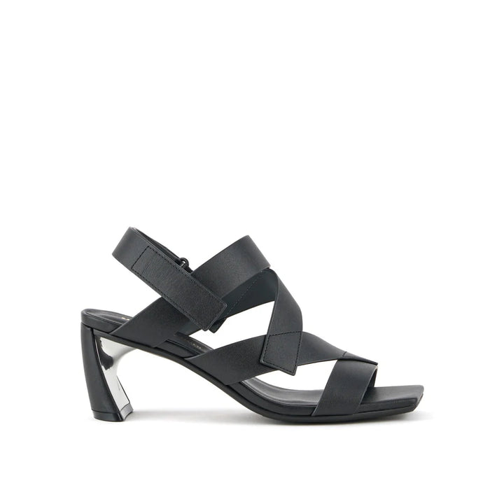 United Nude Zuma Straps Mid Black Sandały Damskie na Obcasie Czarne
