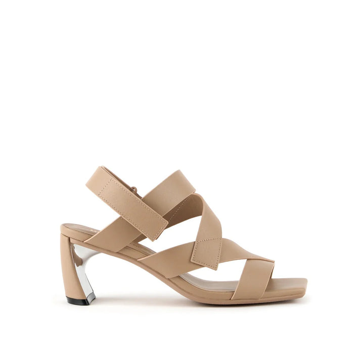United Nude Zuma Straps Mid Timeless Taupe Sandały Damskie na Obcasie Beżowe