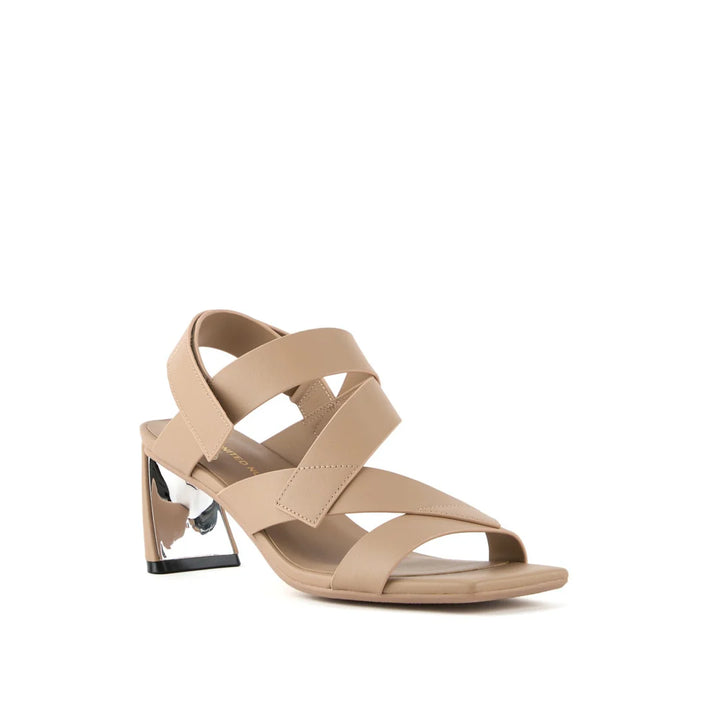 United Nude Zuma Straps Mid Timeless Taupe Sandały Damskie na Obcasie Beżowe