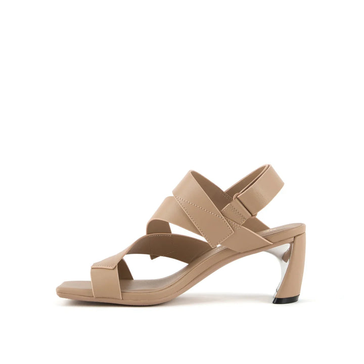 United Nude Zuma Straps Mid Timeless Taupe Sandały Damskie na Obcasie Beżowe
