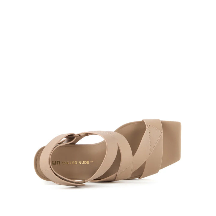 United Nude Zuma Straps Mid Timeless Taupe Sandały Damskie na Obcasie Beżowe