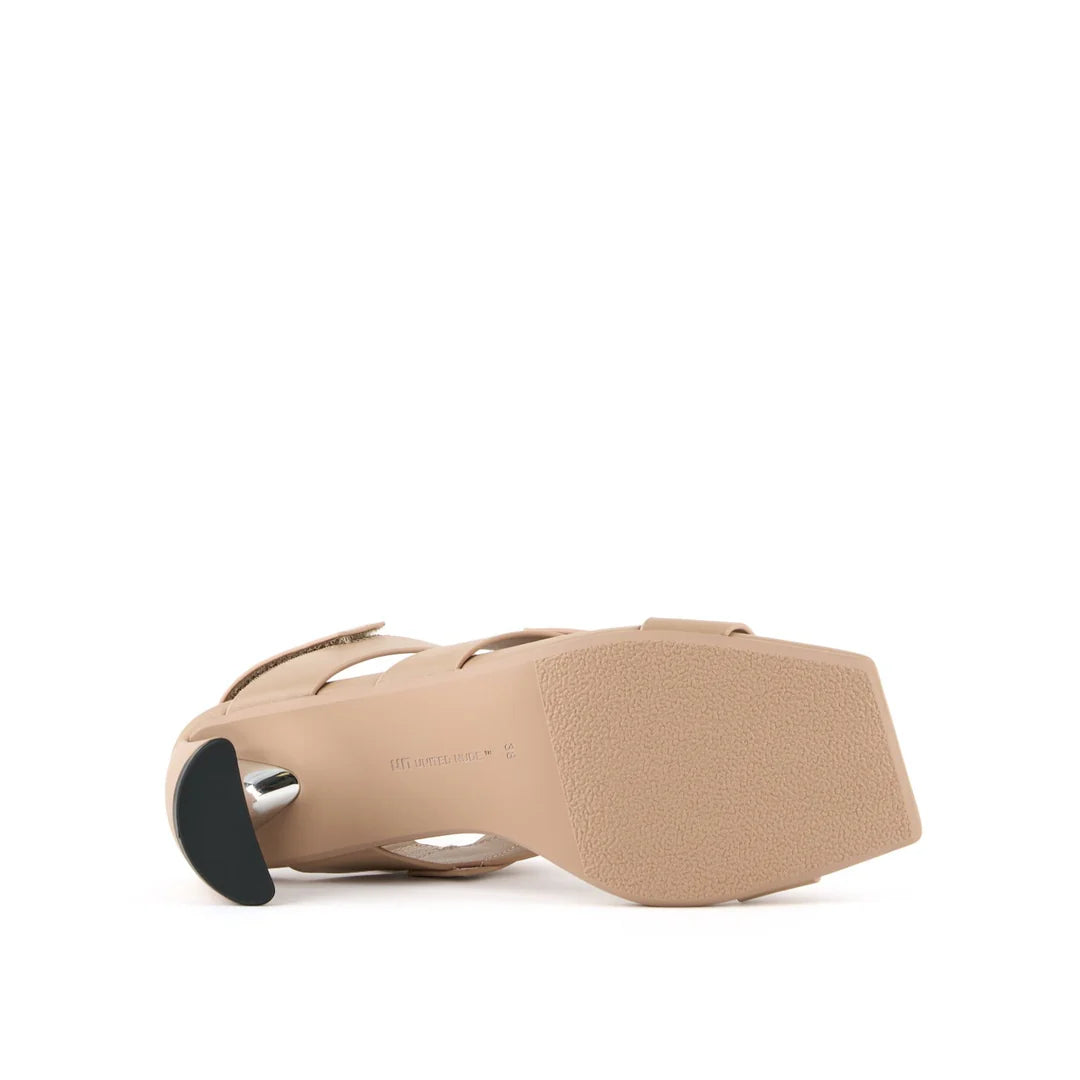 United Nude Zuma Straps Mid Timeless Taupe Sandały Damskie na Obcasie Beżowe