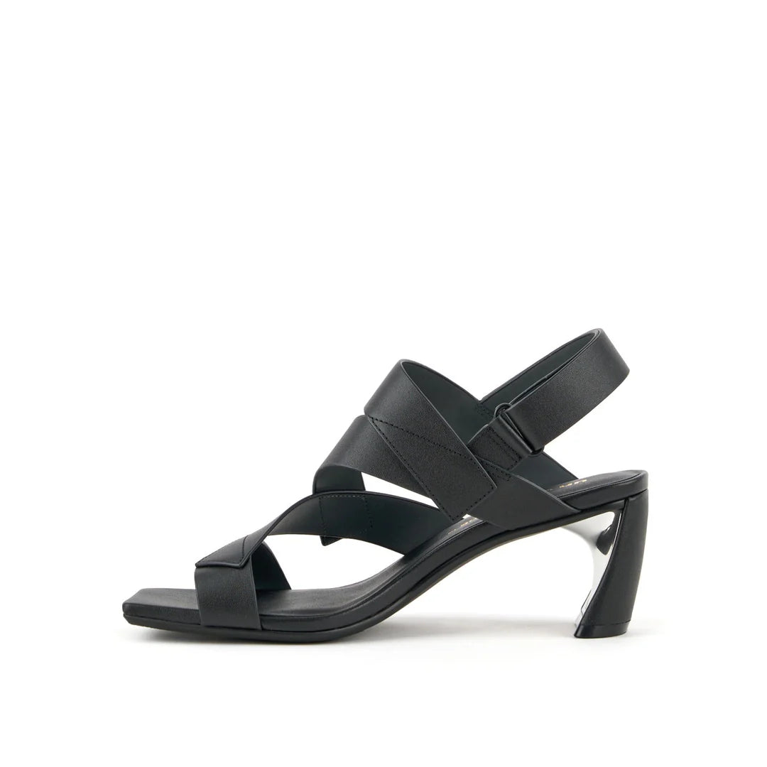 United Nude Zuma Straps Mid Black Sandały Damskie na Obcasie Czarne