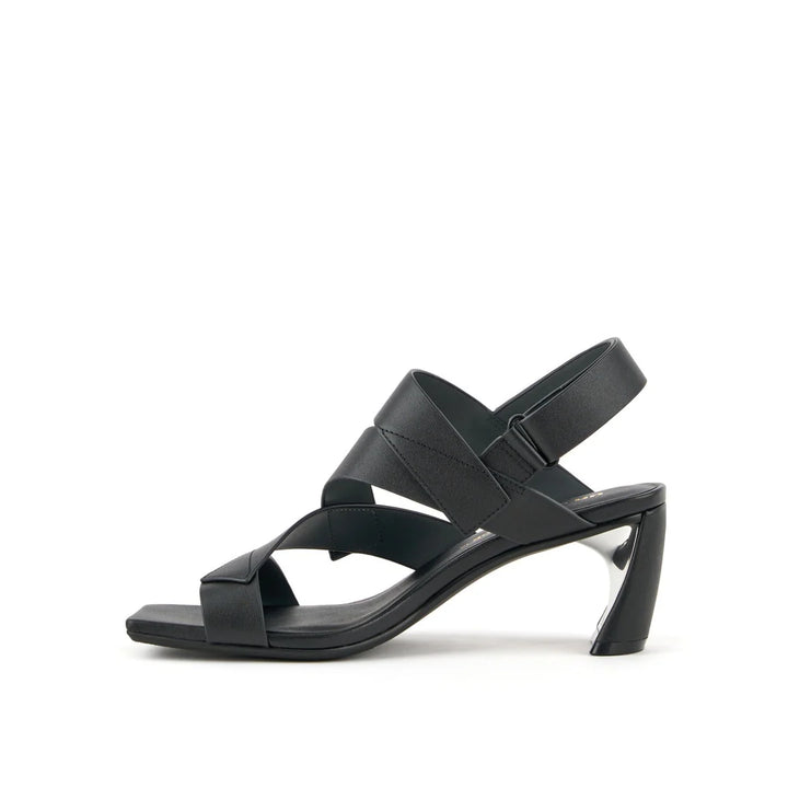 United Nude Zuma Straps Mid Black Sandały Damskie na Obcasie Czarne
