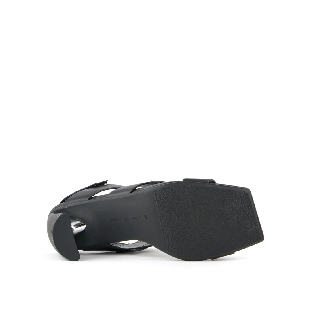 United Nude Zuma Straps Mid Black Sandały Damskie na Obcasie Czarne